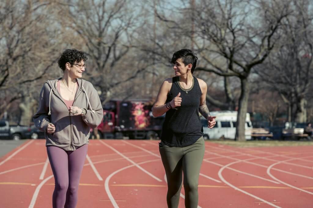 employees engaging in physical wellness challenges